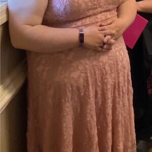 Elegant Lace Pink Dress